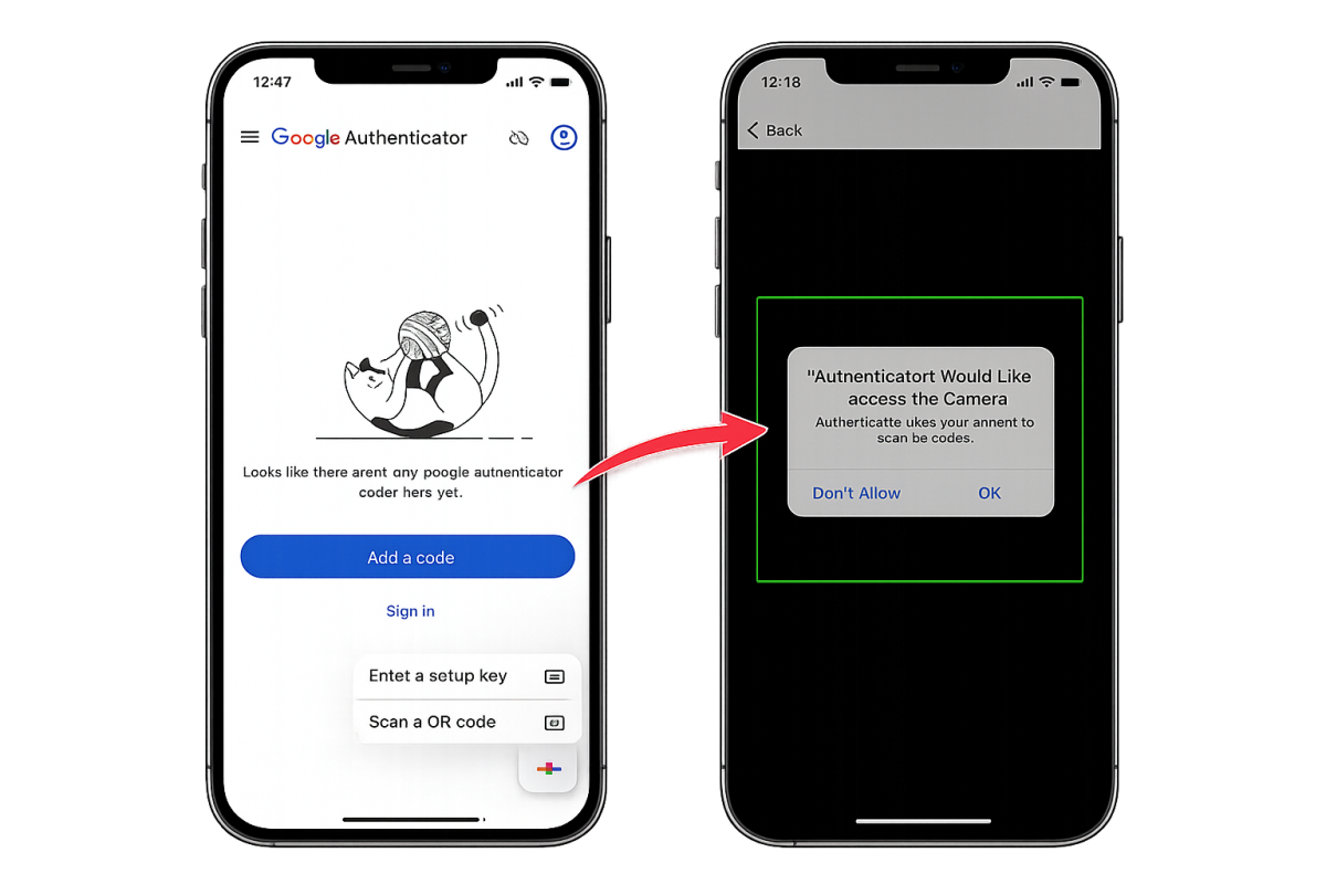 Google Authenticator scan QR code