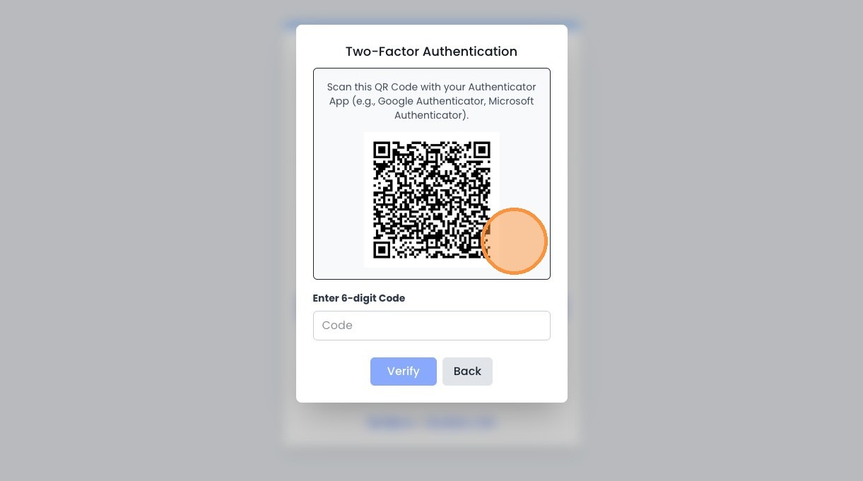 Select authenticator app option